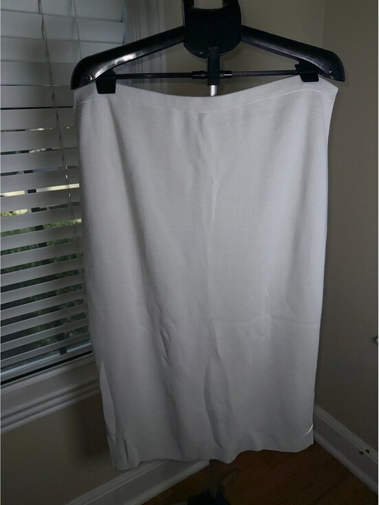 Eileen Fisher Dresses & Skirts - Eileen Fisher Woman 1X Ivory Silk Organic Cotton Knit Midi Skirt Plus Size NWOT